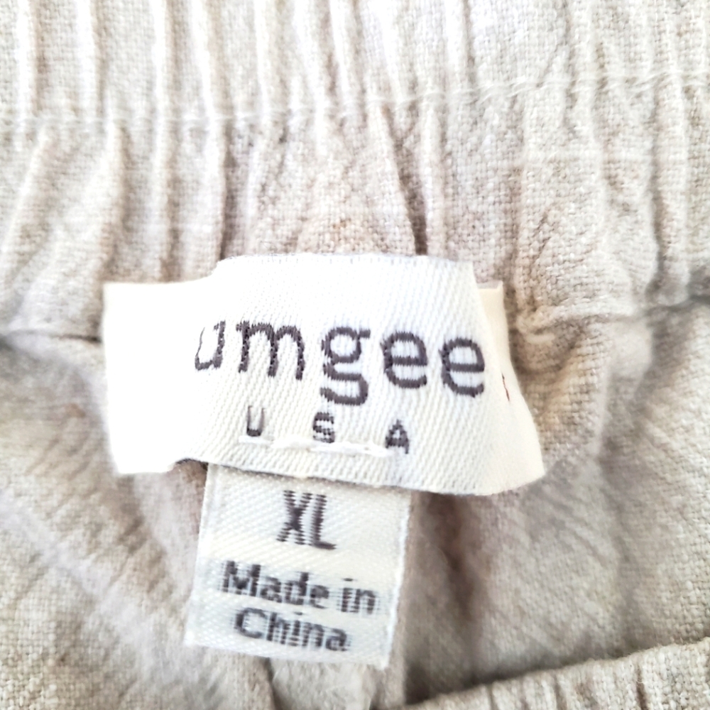 Umgee Wide Leg Linen Blend Frayed Pants - Picture 6 of 7
